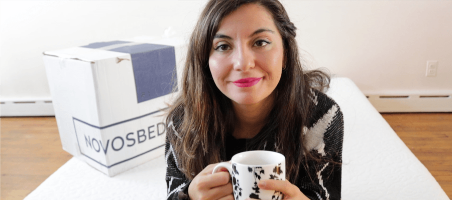 novosbed mattress review, mattress reviews, girl on the mattress